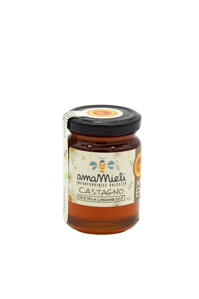 Jar of organic chestnut honey