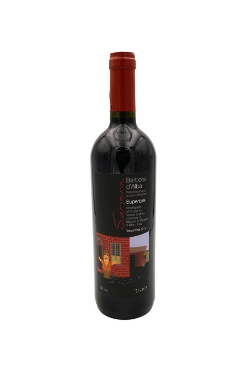 Bottle of Barbera d'Alba wine