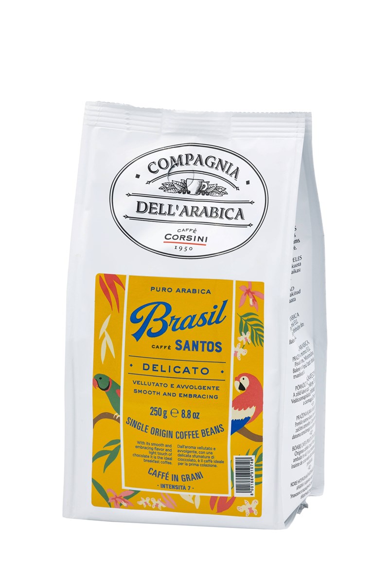 Package of Arabica coffee beans from Brazil Brasil - Santos