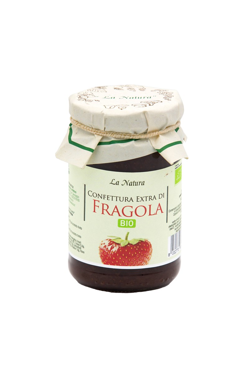 Jar of strawberry jam