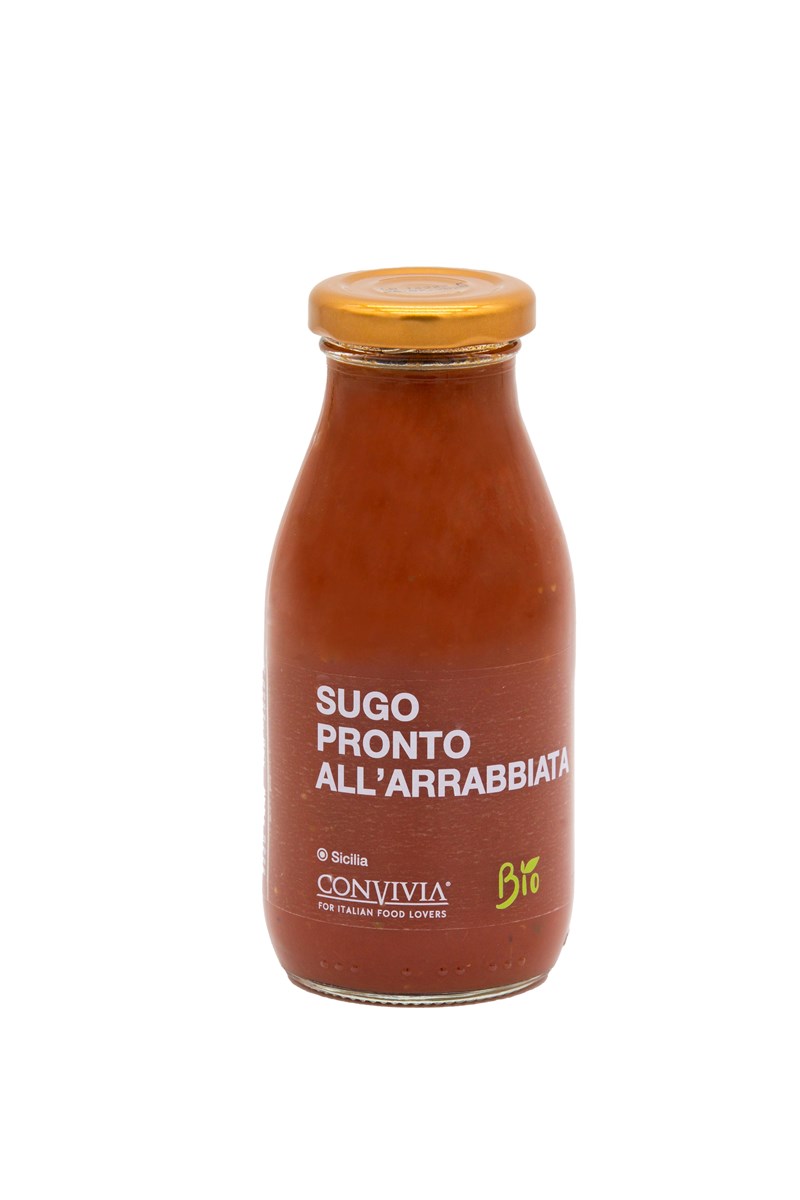 Small bottle of arrabbiata tomato sauce 