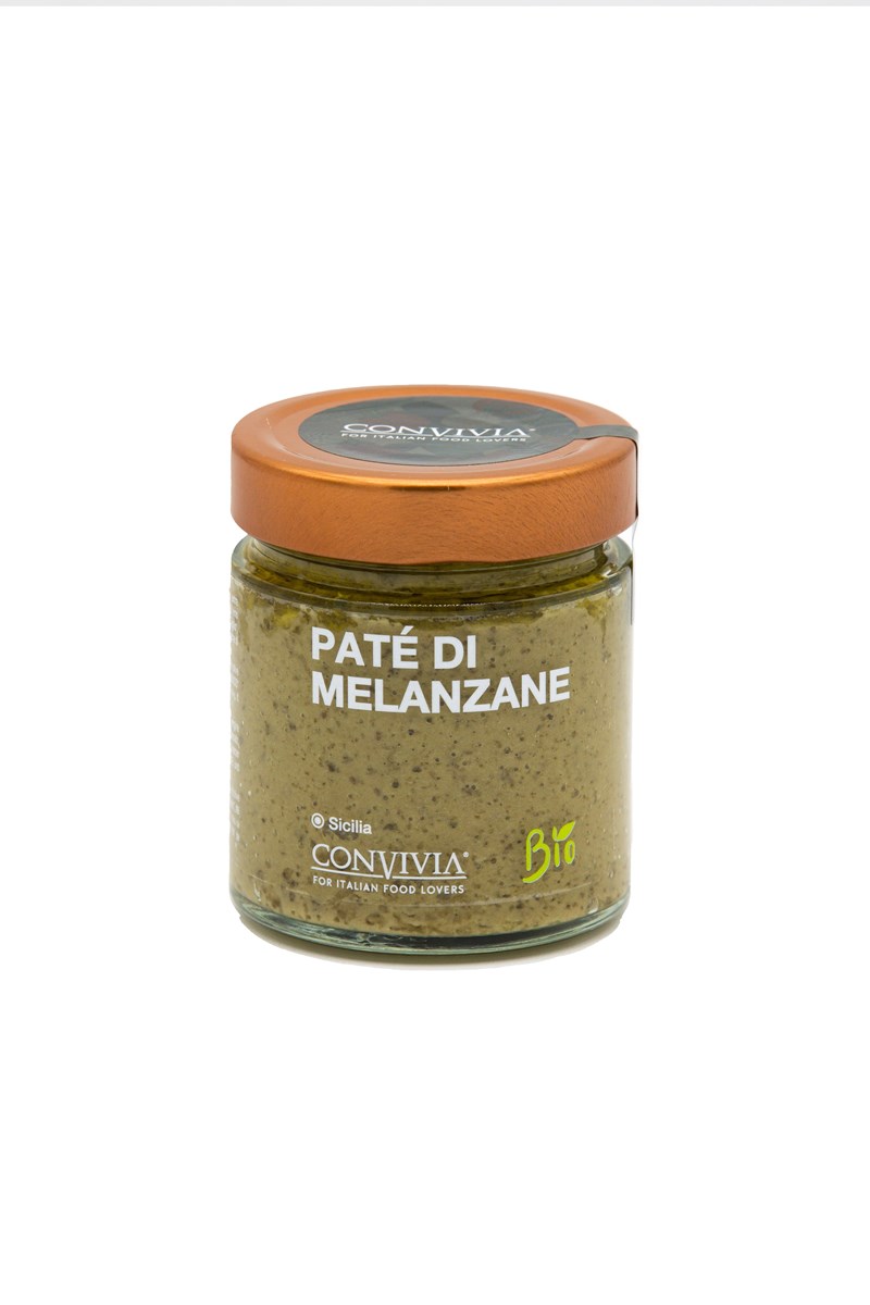 Jar of organic eggplant pâté