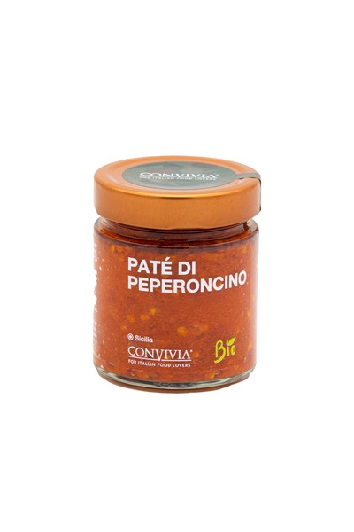 Jar of organic peperoncino paté