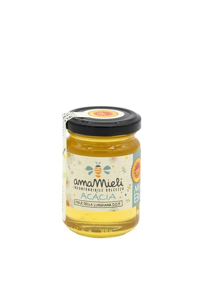 Jar of organic acacia honey